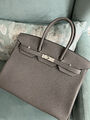 Сумка Hermès Birkin 35 женский кожа графитовый 139837-4