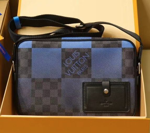 Мужская сумка мессенджер Louis Vuitton Alpha мужской канва синий 77998