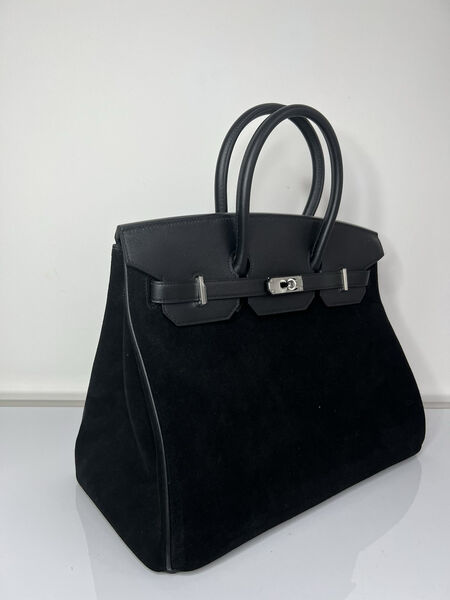Сумка Hermès Birkin 35 ручная работа женский кожа черный 100630-2