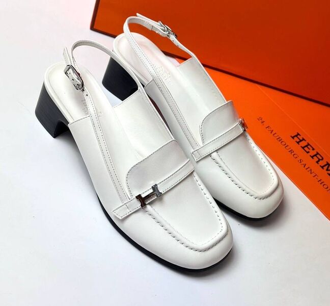 Туфли Hermès женский кожа белый 149039