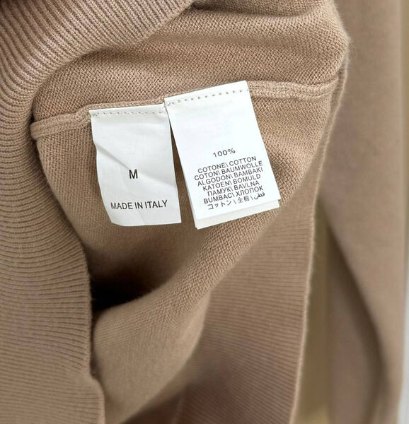 Мужской джемпер Brunello Cucinelli мужской вязаная ткань бежевый 135916-2