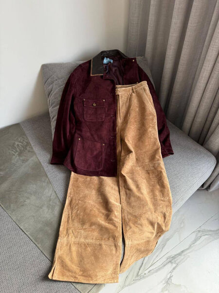Куртка Prada женский замша бордовый 162342-3