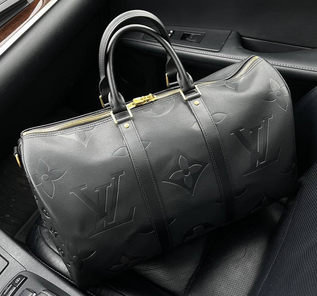 Дорожная сумка Louis Vuitton мужской кожа черный 96301