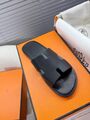 Мужские шлёпанцы Hermes Izmir мужской кожа черный m5113226-1-5