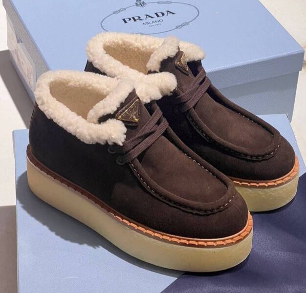 Ботинки Prada женский замша 202273