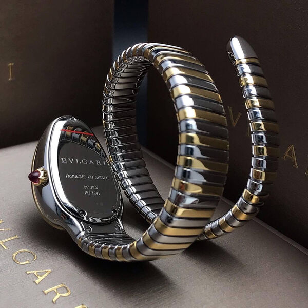 Часы Bvlgari Serpenti Spiga графитовый 127677-5