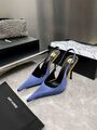 Женские туфли Saint Laurent женский кожа голубой a6396348-1