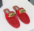 Шлепки Alaïa женский кожа винный 155386