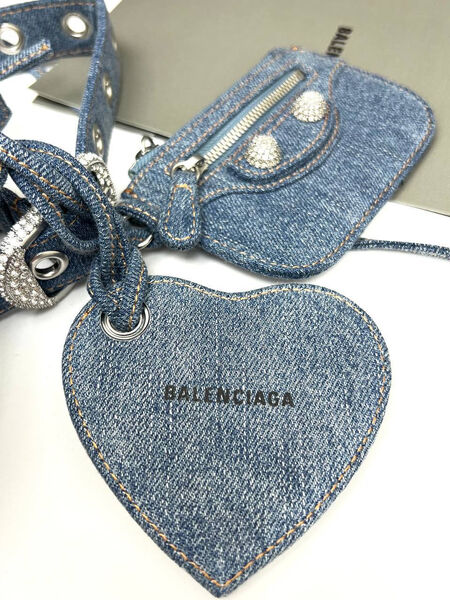 Сумка Balenciaga женский джинса бирюзовый 143031-5