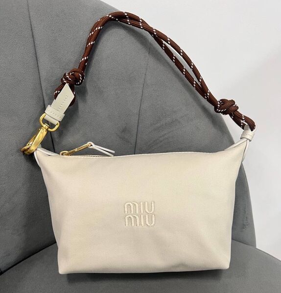 Сумка Miu Miu женский текстиль графитовый 183149