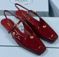 Туфли Prada женский кожа бордовый 182878-1