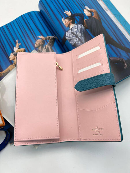 Кошелек Louis Vuitton женский кожа бирюзовый 95946-3