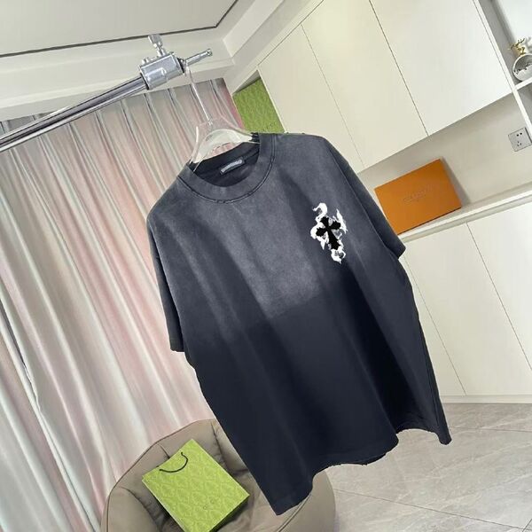 Футболка Chrome Hearts мужской серый -4