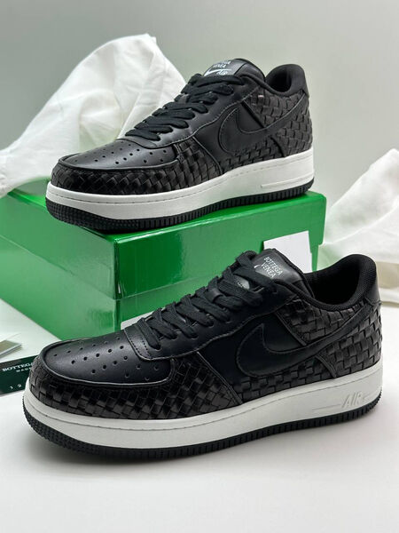 Мужские кеды Bottega Veneta мужской кожа черный 151930-2
