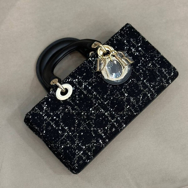 Сумка Christian Dior Lady женский текстиль черный 133092-3