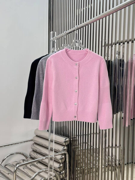 Кардиган Chanel женский вязаная ткань розовый 169209-3