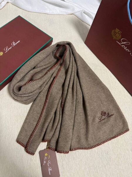 Кашемировый палантин Loro Piana женский кашемир бежевый i5382751-1-2