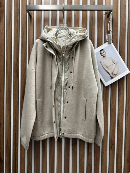 Куртка с жилеткой Brunello Cucinelli женский графитовый 156972-4