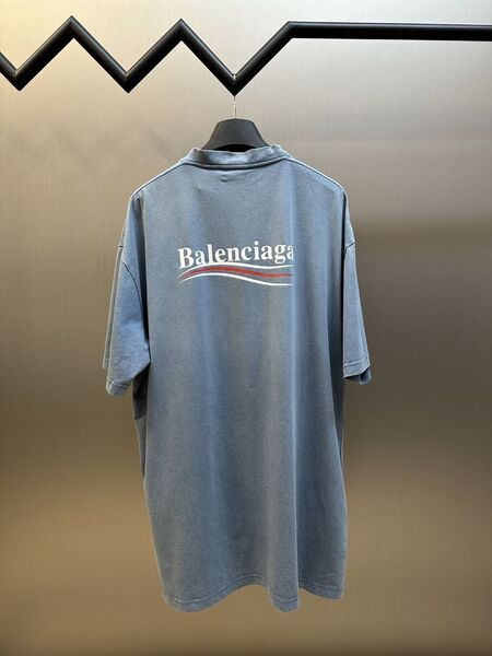Футболка Balenciaga женский серый -7