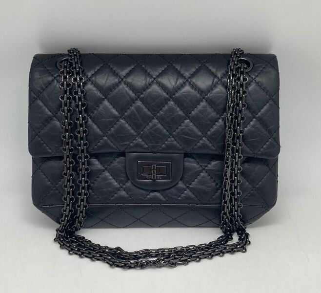 Сумка Chanel Vintage 25 см женский кожа черный 102744