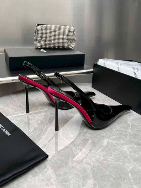 Женские туфли Saint Laurent женский кожа черный h8142317-1-3