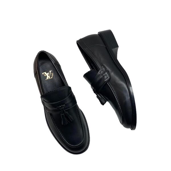 Лоферы Louis Vuitton женский кожа черный 40788-2