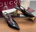 Туфли Gucci женский кожа черный 180147-1