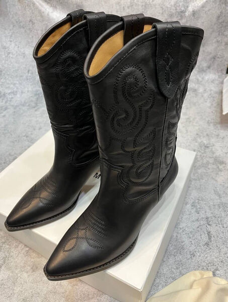 Сапоги Isabel Marant женский кожа черный 126098-3