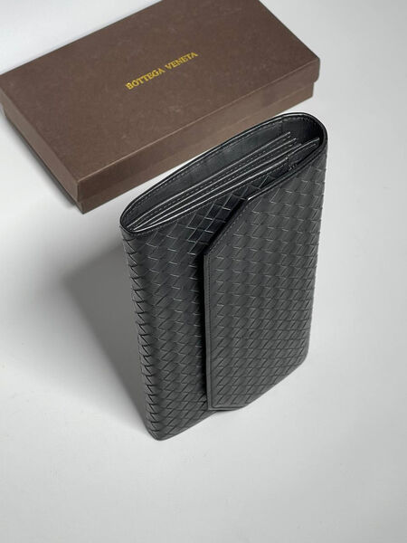 Мужской портмоне органайзер Bottega Veneta мужской кожа графитовый 153052-3
