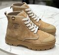 Ботинки Hermès женский замша бежевый 161916-1