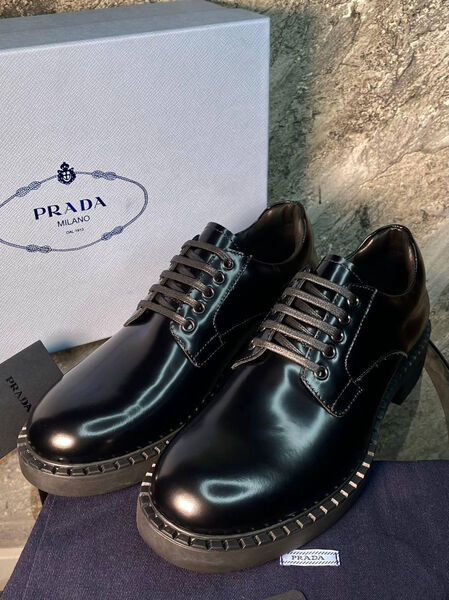 Мужские туфли Prada мужской кожа черный 145846-2