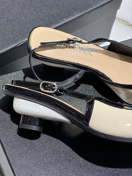 Туфли Chanel женский кожа бежевый 139274-2
