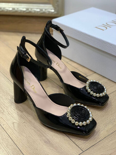 Туфли Christian Dior женский кожа черный 136104-2