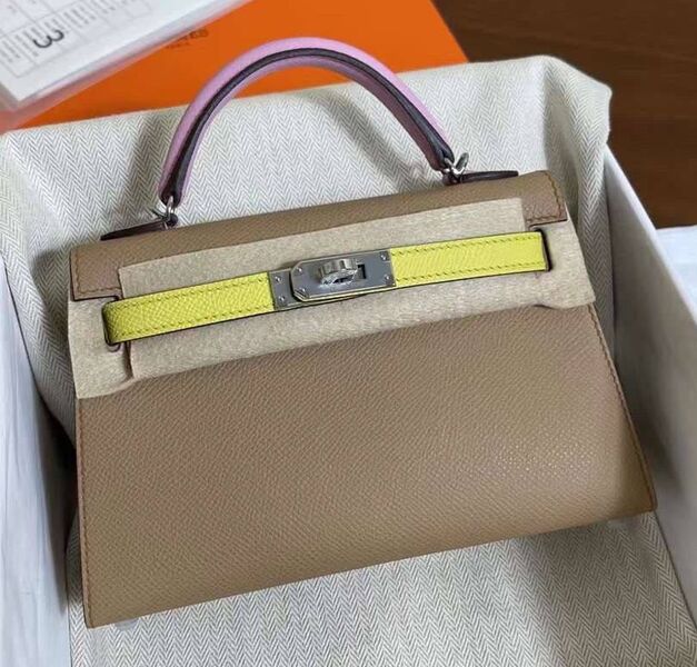 Сумка Hermèskelli 20 Mini женский кожа бежевый 192706