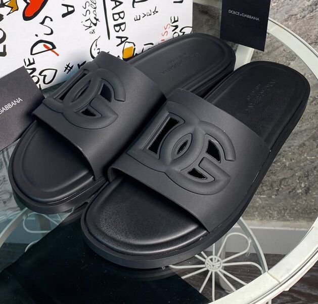 Мужские шлепки Dolce & Gabbana мужской резина черный 151382