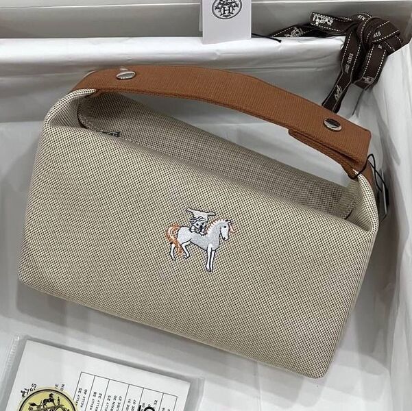 Косметичка Hermès женский текстиль графитовый 123306