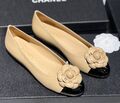 Балетки Chanel женский кожа бежевый 146294-1