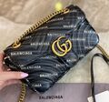 Сумка Gucci Marmont женский кожа черный 97057