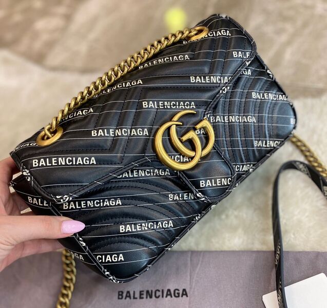 Сумка Gucci Marmont женский кожа черный 97057