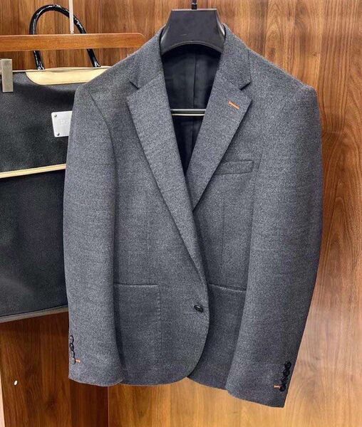 Мужской пиджак Hermès мужской графитовый 130609