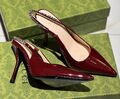 Туфли Gucci женский кожа бордовый 146979-1
