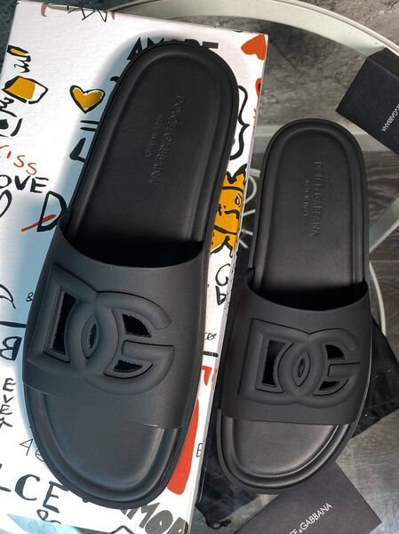 Мужские шлепки Dolce & Gabbana мужской резина черный 151382-5
