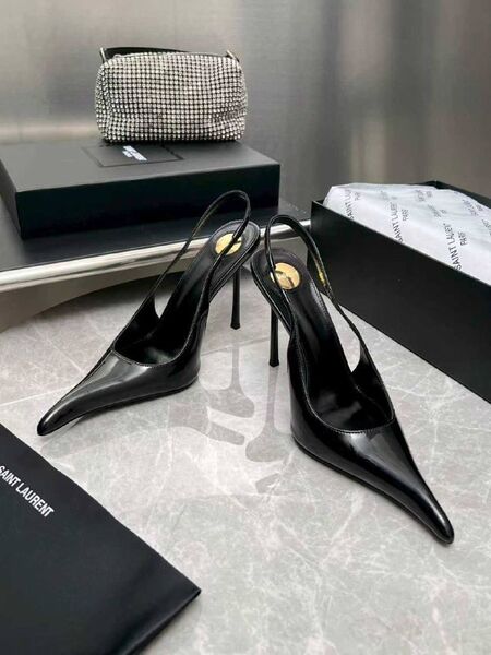 Женские туфли Saint Laurent женский кожа черный f3843227-1-2