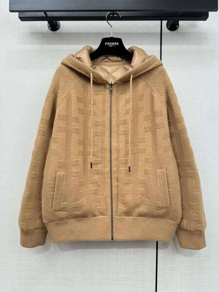 Куртка двухсторонняя Hermès женский бежевый 162764-2