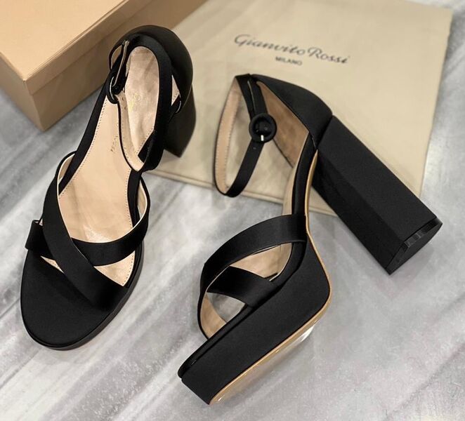 Босоножки Gianviti Rossi женский кожа черный 116321