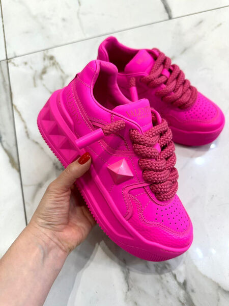 Кеды Valentino женский кожа бордовый 104756-2