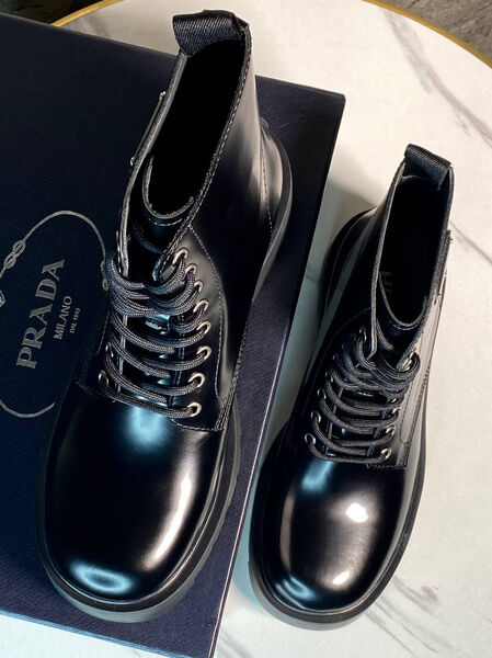 Мужские ботинки Prada мужской кожа черный 169285-5
