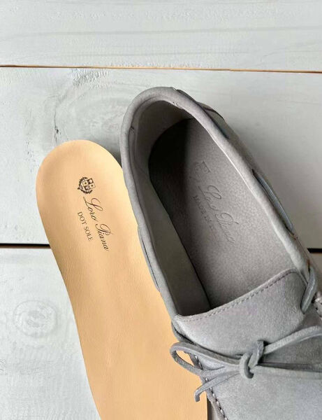 Мужские мокасины Loro Piana мужской замша графитовый 152213-3