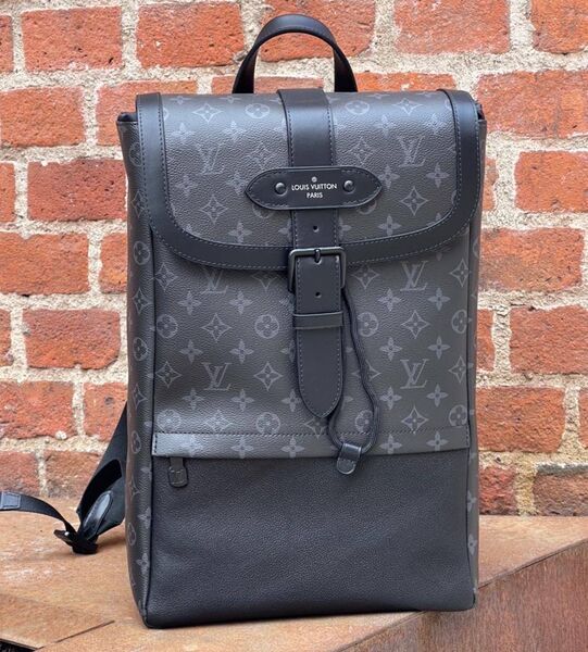 Мужской рюкзак Louis Vuitton мужской кожа графитовый 121188