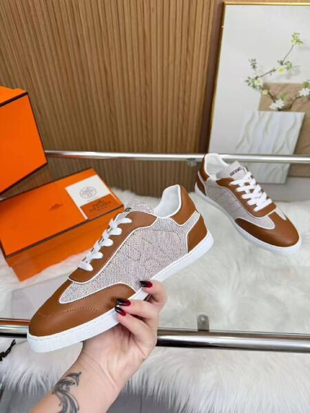 Женские кроссовки Hermes женский кожа коричневый T761106-1-4